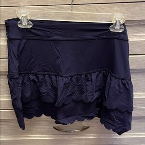 Navy Blue Scalloped Skort
